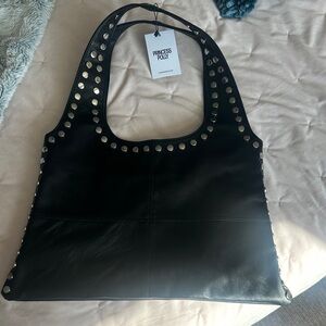 Princess Polly Black Studded Shoulder Bag